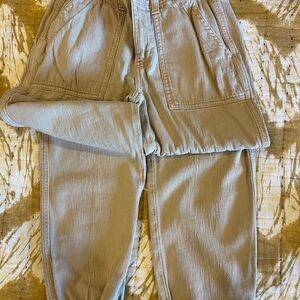 American Eagle Outfitters Tan Joggers Lightweight Relaxed Fit